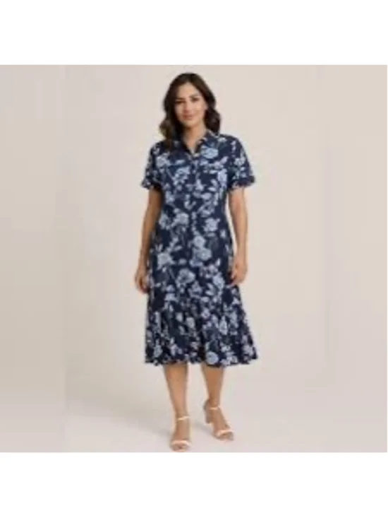 Women's Johnny Was Magnolia Hi Low Floral Midi Dress XL - Picture 2 of 9